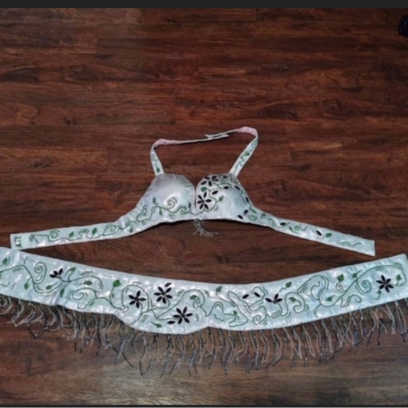 One of a Kind Belly Dance Costume Set Hand Made 36B - Picture 3 of 10